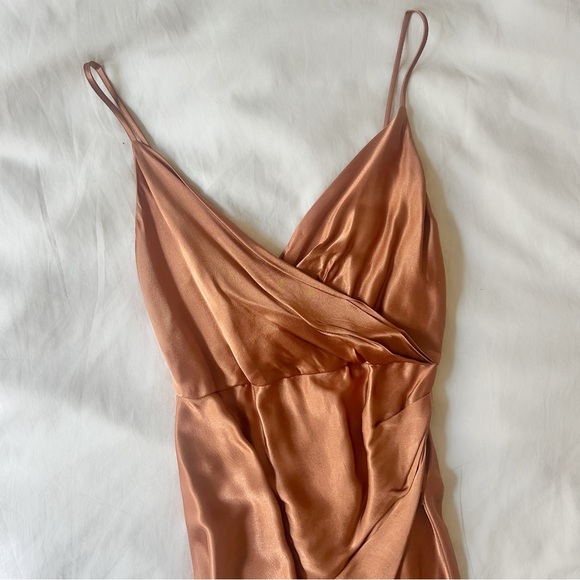 Shona Joy La Lune Cross Draped Maxi Dress - Copper - Picture 2 of 7